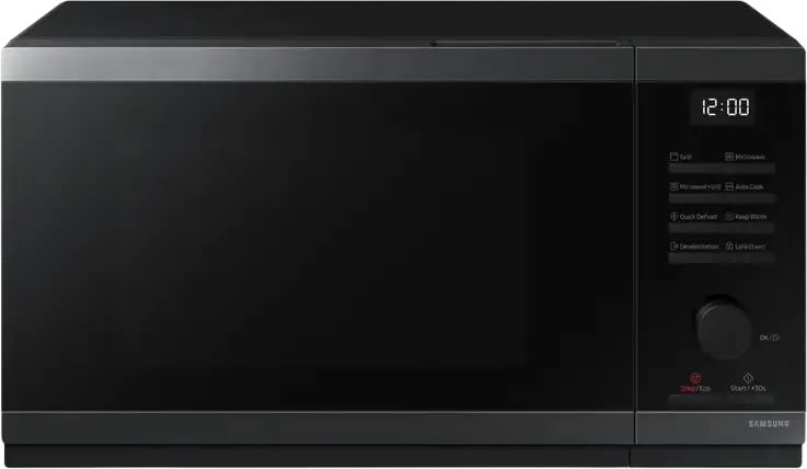 Cuptor cu Microunde si Grill Samsung MG23DG4524AGE2, Liber Format, Capacitate 23L, Putere 800W/1150W, Interior din Ceramică Smaltuită, Negru