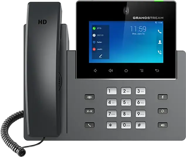 Telefon Video IP Grandstream GXV3450, Android 11, Ecran Tactil 5 inch, 16 Linii SIP, Quad-core 1.8GHz, 2GB RAM, 16GB Flash, Wi-Fi Dual-band, PoE+, Camera 2MP