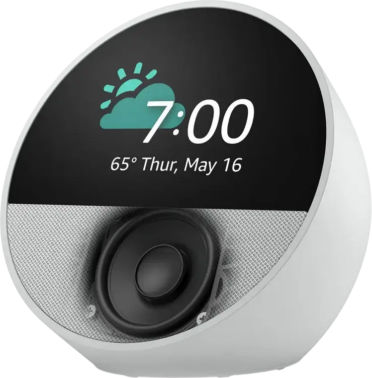 Boxă Inteligentă Amazon Echo Spot (Ediție 2024) cu Alexa, Ceas de Alarmă Inteligent cu Ecran Personalizabil, Sunet Vibrant, Wi-Fi și Bluetooth