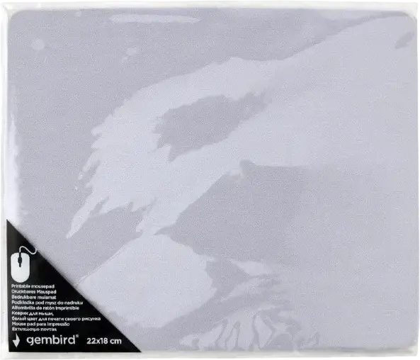 Mouse Pad Gembird MP-PRINT-S, 220mm x 180mm, Alb