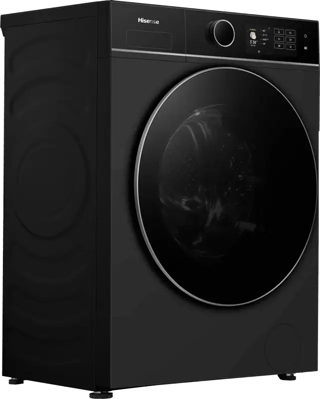 Hisense WF5I9043BBFS Front-Load Washing Machine, 9kg, Energy Class A, 1400 rpm, Black, Wi-Fi ConnectLife, Steam Mix, RainDrop Drum, 19 Programs