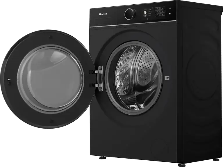 Hisense WF5I9043BBFS Front-Load Washing Machine, 9kg, Energy Class A, 1400 rpm, Black, Wi-Fi ConnectLife, Steam Mix, RainDrop Drum, 19 Programs