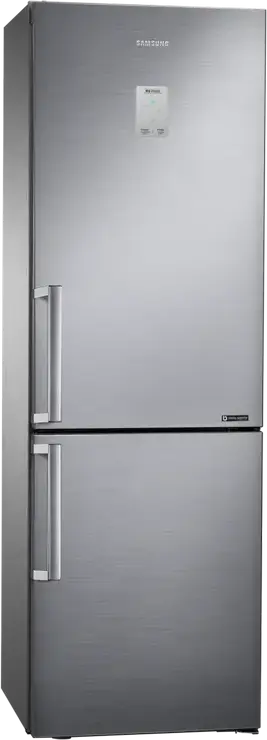 Frigider Combinat Samsung RB33J3515S9/EF, 339L, No Frost, SpaceMax, Digital Inverter, All-Around Cooling, Oțel Inoxidabil, Congelator Jos, 185cm