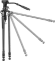 Vanguard ALTA PRO 3VRL 303AV20 Professional Aluminum Video Tripod with VEO PV-20 Pan Head, Leveling Base, 180cm Max Height, 5.9kg Load, Black