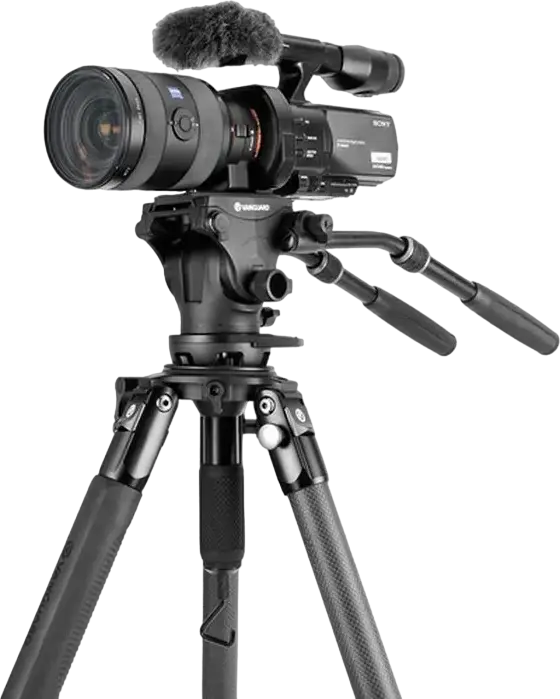 Vanguard ALTA PRO 3VRL 303AV20 Professional Aluminum Video Tripod with VEO PV-20 Pan Head, Leveling Base, 180cm Max Height, 5.9kg Load, Black