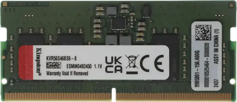 Memorie RAM Kingston ValueRAM, DDR5 SDRAM, 5600 MHz, 8GB, KVR56S46BS6-8