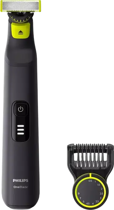 Philips OneBlade Pro 360 Face + Body QP6552/15 Trimmer and Shaver, 360-degree Blade, 20 Length Settings, 120 min Runtime, LED Display, Wet & Dry