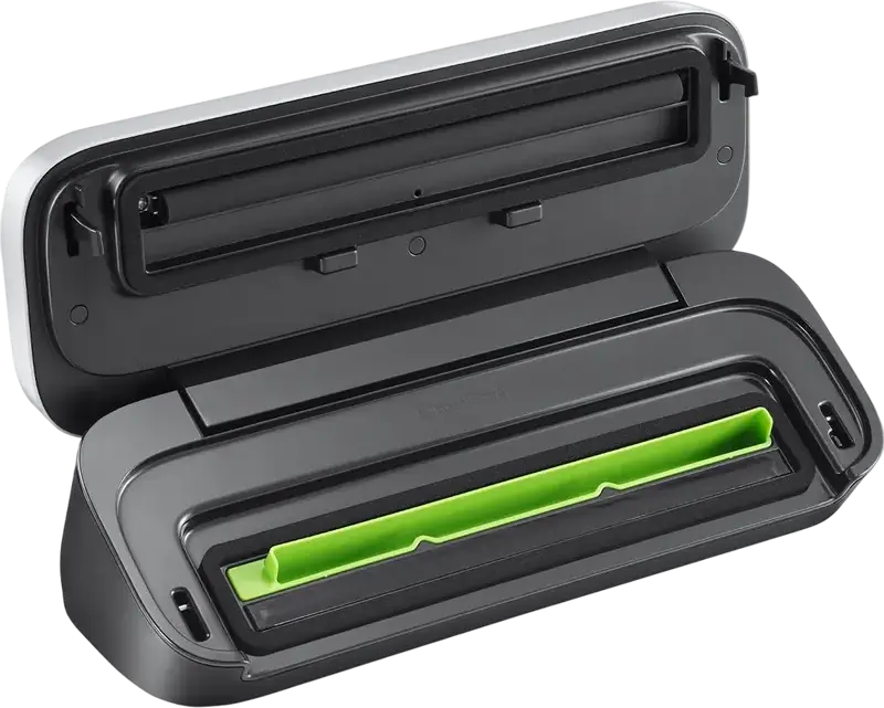 FoodSaver VS1190X Vacuum Sealer, Stainless Steel and Plastic, Dry and Moist Modes, 20.3 cm Sealing Width, Compact Design, Silver, with Vacuum Hose