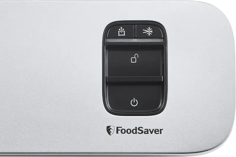 FoodSaver VS1190X Vacuum Sealer, Stainless Steel and Plastic, Dry and Moist Modes, 20.3 cm Sealing Width, Compact Design, Silver, with Vacuum Hose