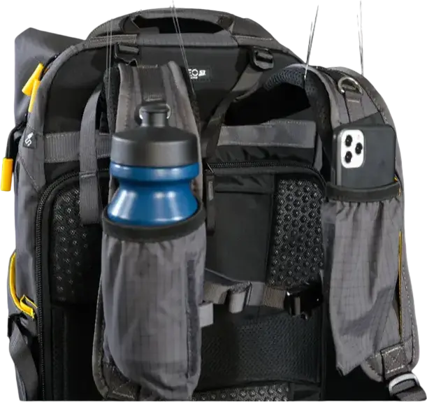 Rucsac Foto Vanguard VEO Active 42M, 17L Nylon 840D Rezistent, Compartiment Laptop 13" și Tabletă 10", Rezistență Apă IP55, Gri, cu Husă de Ploaie