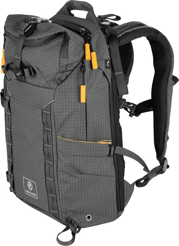 Rucsac Foto Vanguard VEO Active 42M, 17L Nylon 840D Rezistent, Compartiment Laptop 13" și Tabletă 10", Rezistență Apă IP55, Gri, cu Husă de Ploaie