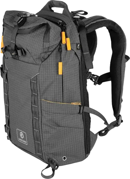 Rucsac Foto Vanguard VEO Active 42M, 17L Nylon 840D Rezistent, Compartiment Laptop 13" și Tabletă 10", Rezistență Apă IP55, Gri, cu Husă de Ploaie