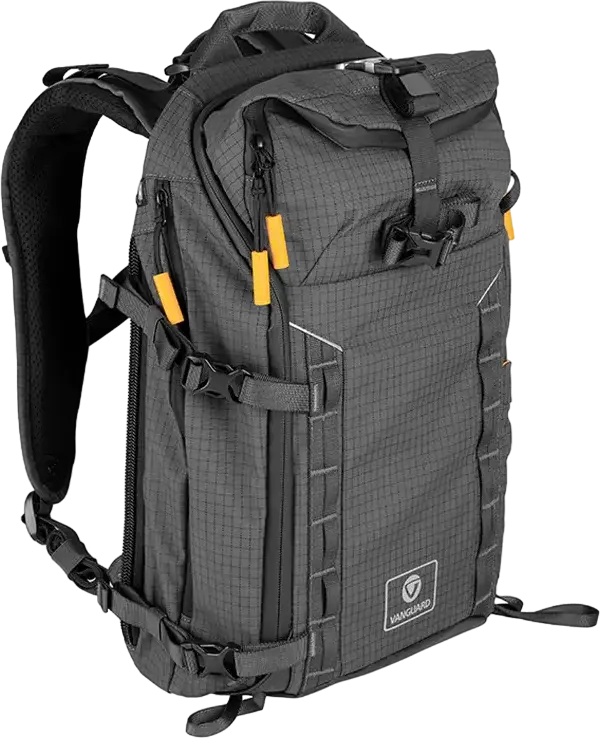 Rucsac Foto Vanguard VEO Active 42M, 17L Nylon 840D Rezistent, Compartiment Laptop 13" și Tabletă 10", Rezistență Apă IP55, Gri, cu Husă de Ploaie