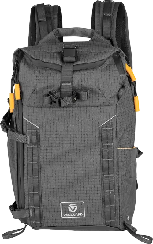 Rucsac Foto Vanguard VEO Active 42M, 17L Nylon 840D Rezistent, Compartiment Laptop 13" și Tabletă 10", Rezistență Apă IP55, Gri, cu Husă de Ploaie