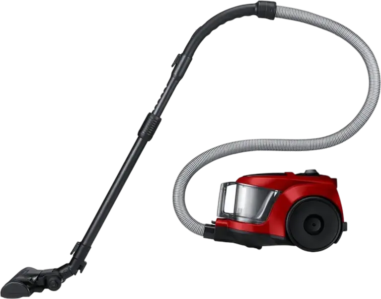 Samsung VCC45W0S3R Bagless Cylinder Vacuum Cleaner, 700W, 190W Suction, Cyclonic Technology, HEPA Filter, 1.3L Dust Capacity, Red