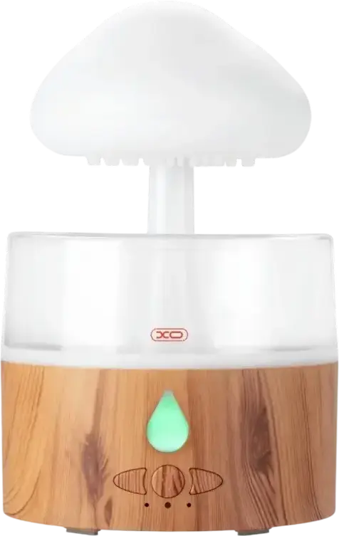 XO HF10 Flaming Mountain Air Humidifier and Aromatherapy Diffuser, 260ml Water Tank, Rain Effect, RGB Lighting, ABS Plastic, Desktop, 8W