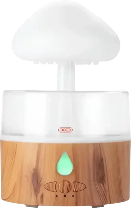 XO HF10 Flaming Mountain Air Humidifier and Aromatherapy Diffuser, 260ml Water Tank, Rain Effect, RGB Lighting, ABS Plastic, Desktop, 8W