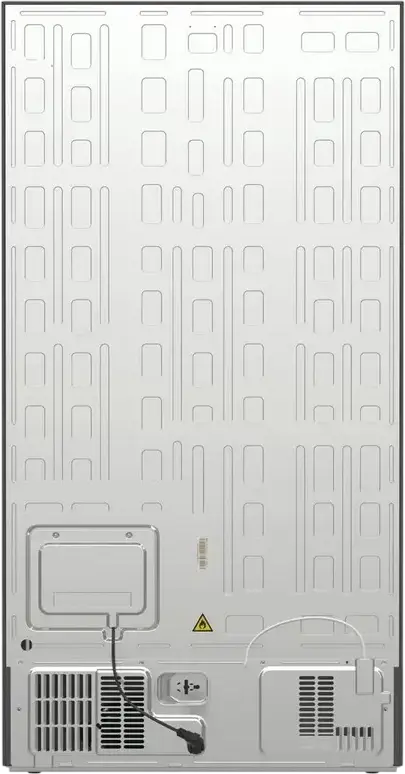 Hisense RS5P535NTCE Side-by-Side Refrigerator, No Frost, Inverter Compressor, 566L Total Capacity, Water Dispenser, Automatic Ice Maker, Stainless Steel