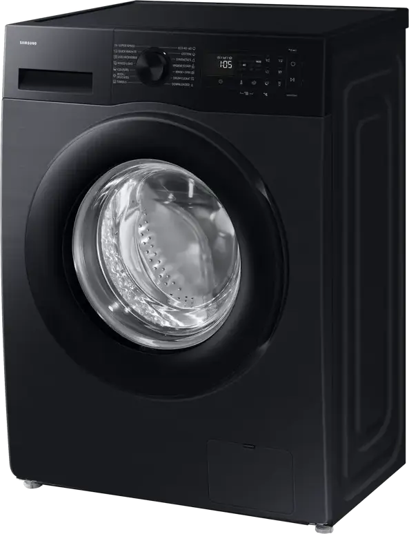 Samsung WW90DG5G34ABLE Front-Load Washing Machine, 9kg, Energy Class A, 1400 rpm, AI Ecobubble, SpaceMax, Hygiene Steam, SmartThings Wi-Fi, Black