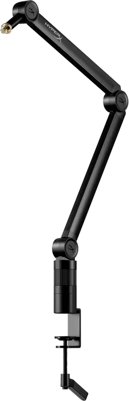 HyperX Caster Microphone and Camera Arm 786H6AA, Black, 1kg Max Load, 91.8cm Reach, 360° Swivel, Toolless Adjustment, C-Clamp Mount, with Adapters