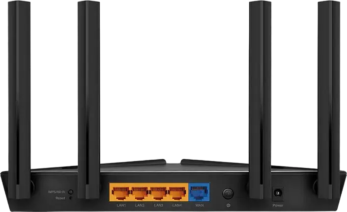 Router TP-Link Archer AX55 AX3000 Wi-Fi 6 Dual-Band, Procesor Dual-Core 1GHz, 512MB RAM, 4 Antene High-Gain, Porturi Gigabit, USB 3.0, OneMesh, HomeShield, Negru