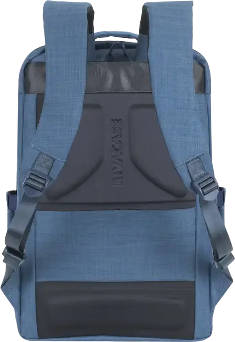 RivaCase Biscayne 8365 Laptop Backpack for 17.3 inch Laptops and 10.5 inch Tablets, Water-Resistant Polyester, 25L Capacity, Blue, with Trolley Strap