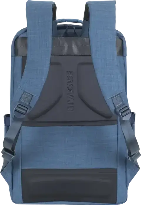 RivaCase Biscayne 8365 Laptop Backpack for 17.3 inch Laptops and 10.5 inch Tablets, Water-Resistant Polyester, 25L Capacity, Blue, with Trolley Strap