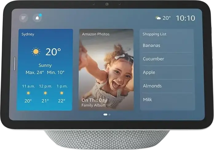 Amazon Echo Show 8 (4th Gen) Smart Display with Alexa, 8.7-inch HD Touchscreen, 13 MP Camera, Wi-Fi 6E, Zigbee Matter Thread Hub, Glacier White