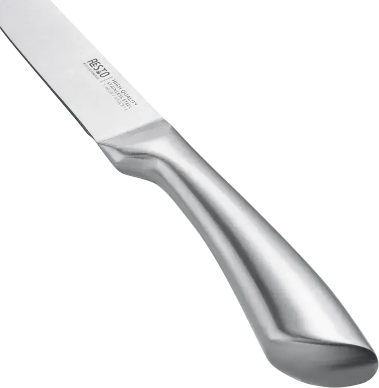 RESTO 95605 Merope 3-Piece Stainless Steel Knife Set - Santoku 18cm, Utility 13cm, Paring 9cm - X30Cr13 Steel - Made in Germany - Gift Box