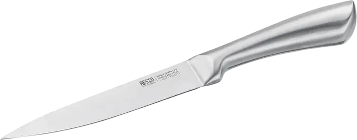 RESTO 95605 Merope 3-Piece Stainless Steel Knife Set - Santoku 18cm, Utility 13cm, Paring 9cm - X30Cr13 Steel - Made in Germany - Gift Box