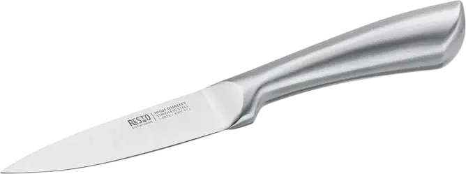 RESTO 95605 Merope 3-Piece Stainless Steel Knife Set - Santoku 18cm, Utility 13cm, Paring 9cm - X30Cr13 Steel - Made in Germany - Gift Box