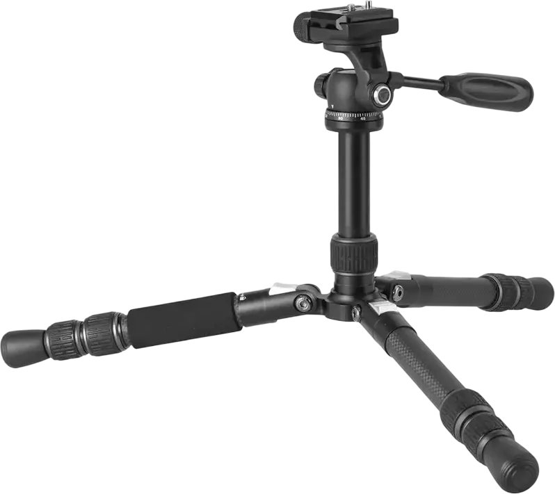 Vanguard VESTA GOT 233CP Carbon Fiber Table-top Video Tripod with Fluid Head, 3kg Load Capacity, 57.7cm Max Height, for DSLR, Mirrorless, Smartphones