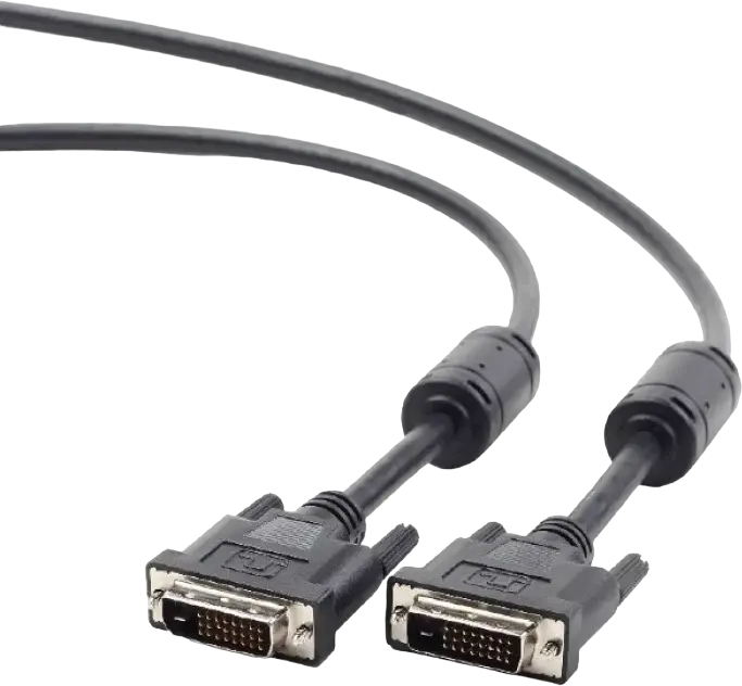 Cablexpert CC-DVI2-BK-6 DVI-D Dual Link Video Cable, Male to Male, 1.8m, Black with Ferrite Cores for EMI Reduction