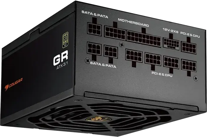 Cougar Power GR 1000W PSU, 80 PLUS Gold, ATX 3.1, PCIe 5.1, Fully Modular Power Supply, 140mm FDB Fan, Japanese Capacitors, CGR GDN-1000