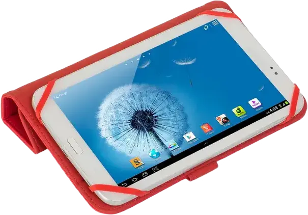 RivaCase Malpensa 3132 Universal 7-inch Tablet Case, Red Faux Leather Folio with Microfiber Lining, Magnetic Closure and Integrated Stand