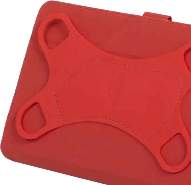 RivaCase Malpensa 3132 Universal 7-inch Tablet Case, Red Faux Leather Folio with Microfiber Lining, Magnetic Closure and Integrated Stand