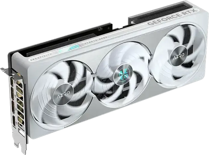 Placa Video Gigabyte GeForce RTX 5080 AERO OC 16GB GDDR7 GV-N5080AERO OC-16GD, 256-bit, PCI-E 5.0, Sistem Răcire cu 3 Ventilatoare, Alb/Argintiu