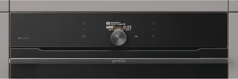 Gorenje BCM4058B Built-in Compact Microwave Oven with Grill and Convection, 50L, VisionPlus TFT Color Screen, ConnectLife, Black, 59.5x45.5x54.6 cm