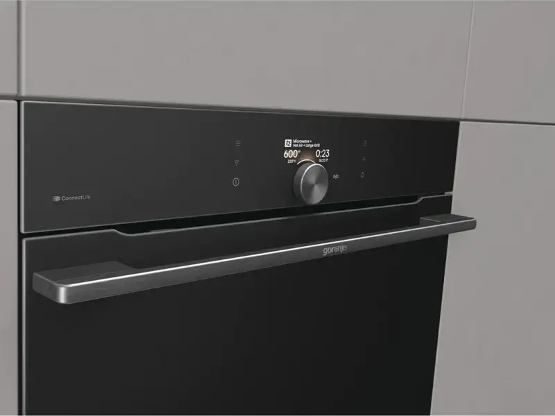 Gorenje BCM4058B Built-in Compact Microwave Oven with Grill and Convection, 50L, VisionPlus TFT Color Screen, ConnectLife, Black, 59.5x45.5x54.6 cm