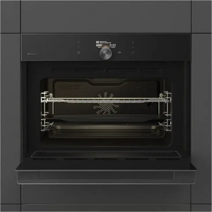 Gorenje BCM4058B Built-in Compact Microwave Oven with Grill and Convection, 50L, VisionPlus TFT Color Screen, ConnectLife, Black, 59.5x45.5x54.6 cm