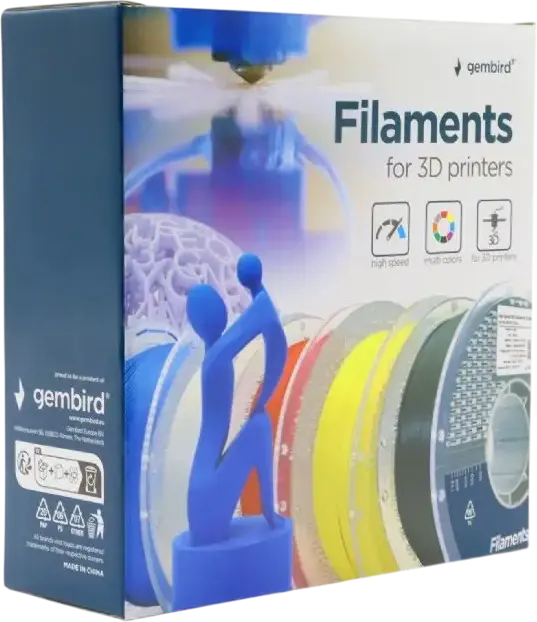 Gembird 3DP-ABS1.75HY-01-W High Speed ABS 3D Printing Filament, 1.75mm Diameter, Blue, 1kg
