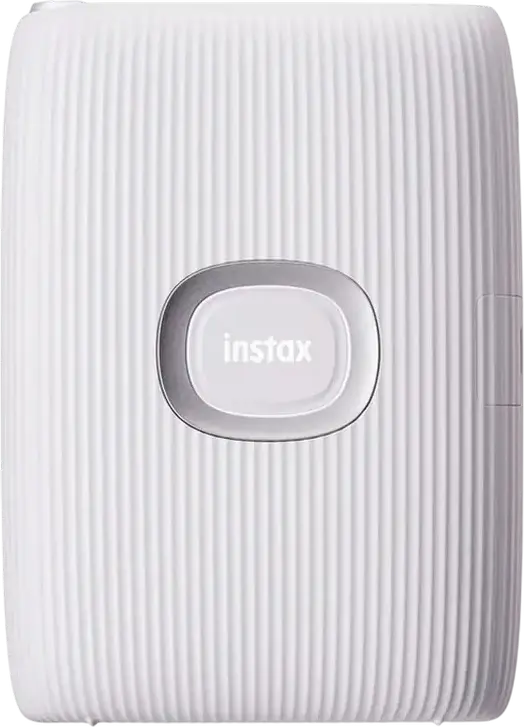 Imprimanta foto pentru smartphone Fujifilm instax Mini Link 2, Alb Clay, Bluetooth 4.2, film mini 62 x 46 mm, INSTAXAiR, coduri QR, baterie reincarcabila