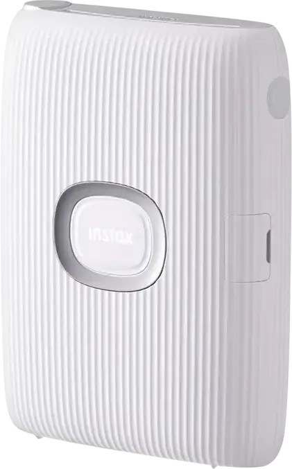 Imprimanta foto pentru smartphone Fujifilm instax Mini Link 2, Alb Clay, Bluetooth 4.2, film mini 62 x 46 mm, INSTAXAiR, coduri QR, baterie reincarcabila