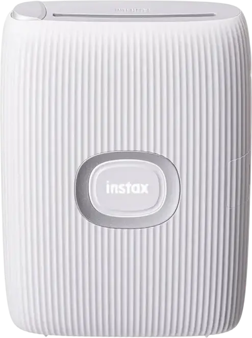 Imprimanta foto pentru smartphone Fujifilm instax Mini Link 2, Alb Clay, Bluetooth 4.2, film mini 62 x 46 mm, INSTAXAiR, coduri QR, baterie reincarcabila