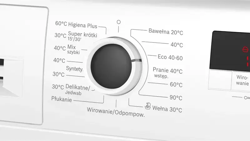 Bosch Serie 2 WGE03201PL Front-Load Washing Machine, 8kg Capacity, Energy Class A, 1200 rpm, EcoSilenceDrive Inverter Motor, 15 Programs, White