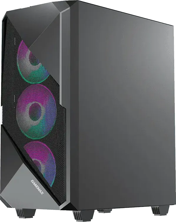 Carcasă PC Gamemax Revolt, Midi-Tower, Fără PSU, Negru