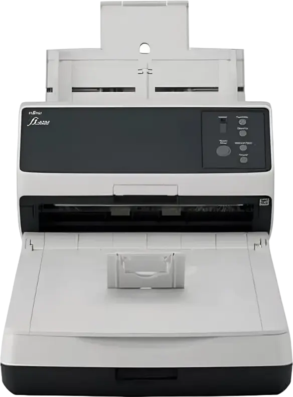 Ricoh fi-8250 A4 Document Scanner, Combo Flatbed and ADF, 100 ipm Duplex, 600 dpi Optical Resolution, 100-Sheet ADF, USB 3.2, Ethernet, White