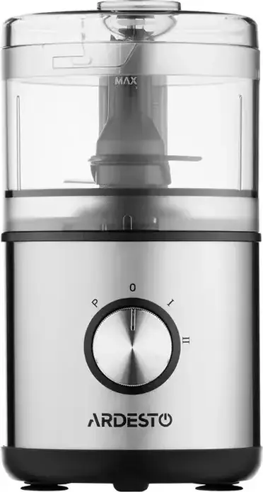 Ardesto SBG-MF400B Multifunctional Stationary Blender 400W, 1L Bowl, Stainless Steel Blades, Chopper and Grinder, Pulse Mode, Silver-Black