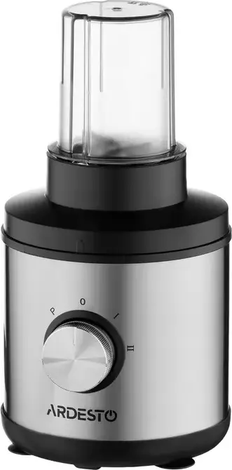 Ardesto SBG-MF400B Multifunctional Stationary Blender 400W, 1L Bowl, Stainless Steel Blades, Chopper and Grinder, Pulse Mode, Silver-Black