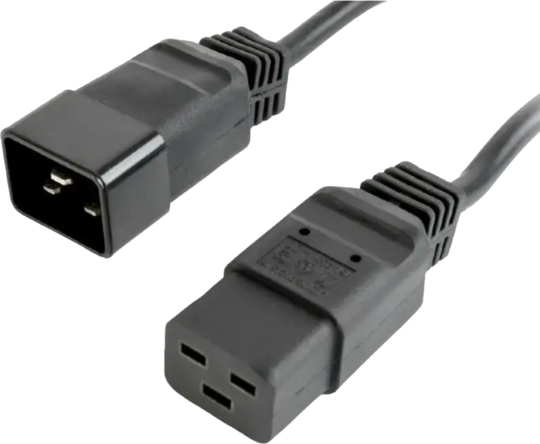 Силовой кабель Cablexpert PC-189-C19, разъем IEC C14 — IEC C13, 16A, сечение 1.0мм2, длина 1.5м, черный, для серверов и сетевого оборудования